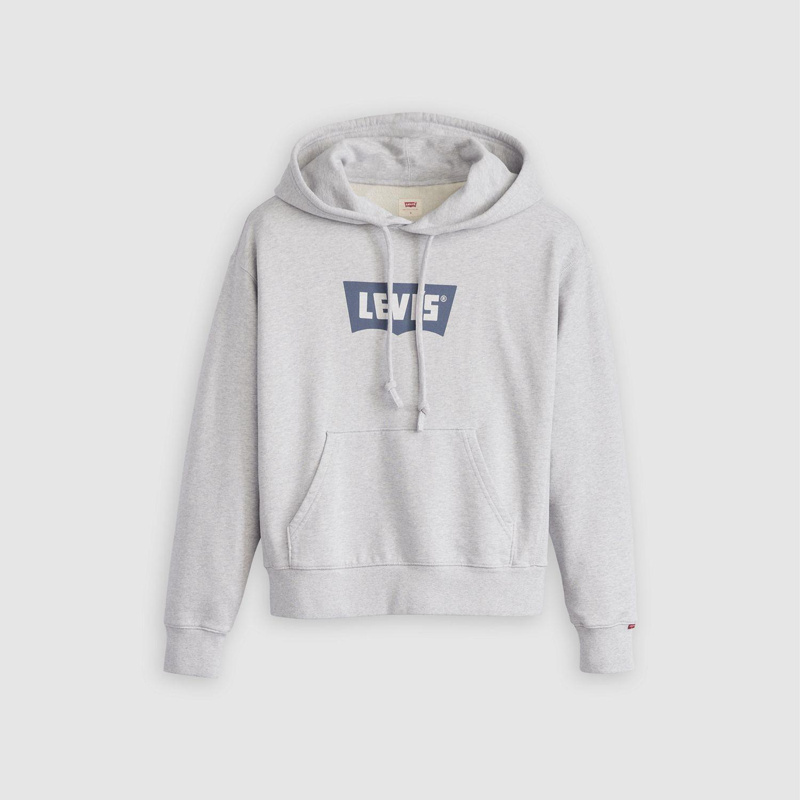 SWEATSHIRT - HOODIE VINTAGE BW G/VI LIGHT HEATHER GREY