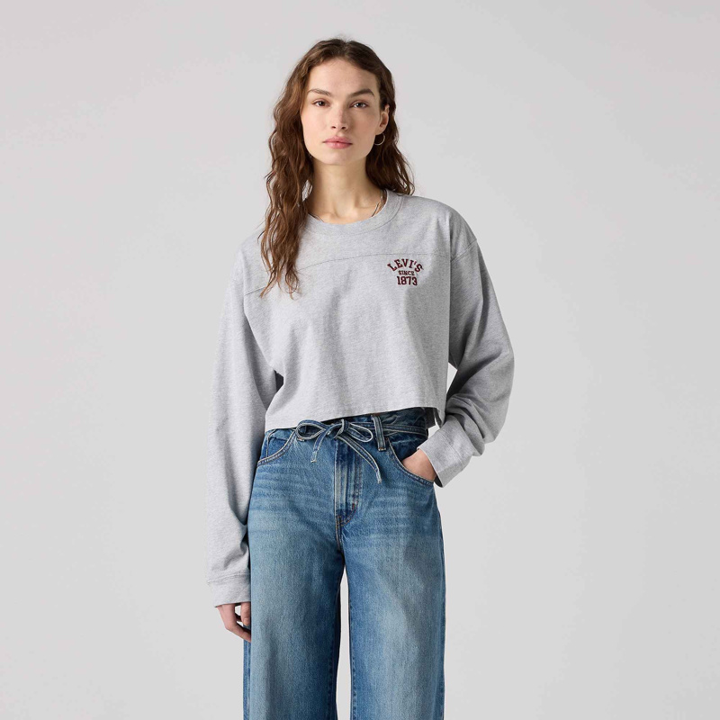 T-SHIRT LONG SLEEVE - LEVIS SPORT EMBROIDERY IN BURGUNDY