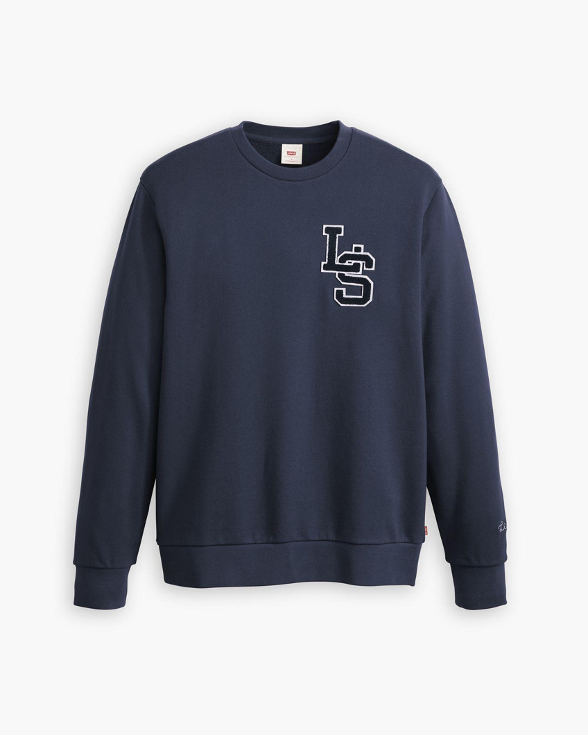SWEATSHIRT - LS LETTERMAN CREW DRESS BLUES