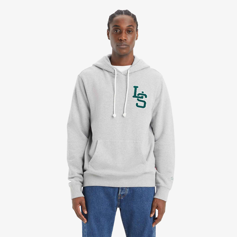 SWEATSHIRT - LS LETTERMAN HOODIE MHG