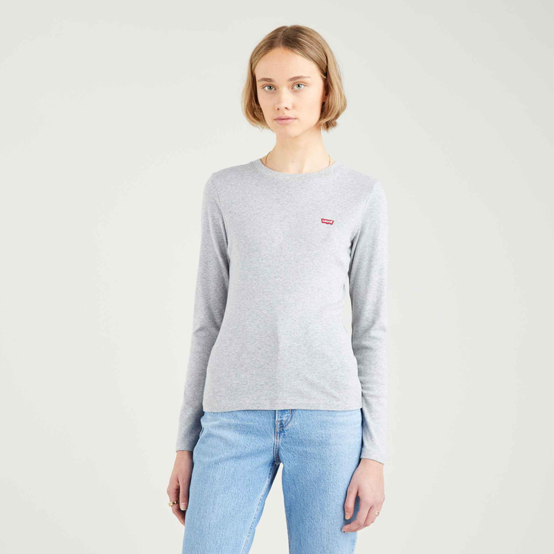 T-SHIRT LONG SLEEVE - HEATHER GREY