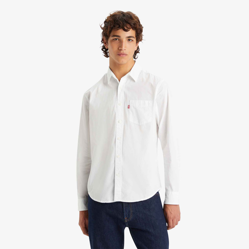 SHIRT LONG SLEEVE - BRIGHT WHITE