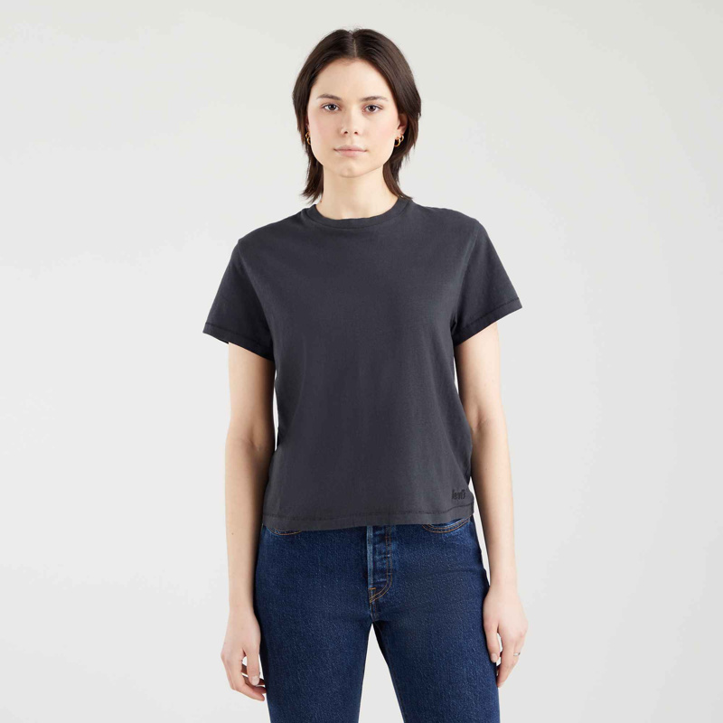 T-SHIRT - EVERYDAY TEE GARMENT DYE FA173076 CAVIAR