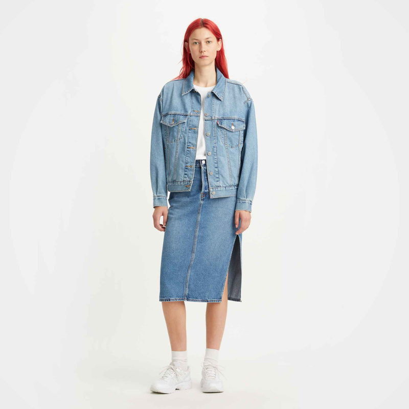 SKIRT - MED INDIGO WORN IN
