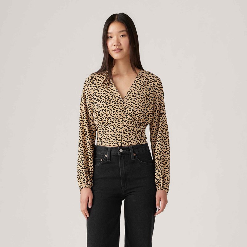 BLOUSE LONG SLEEVE - BLACK