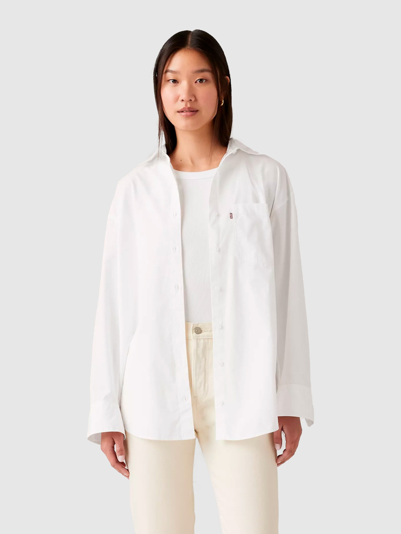 SHIRT LONG SLEEVE - BRIGHT WHITE