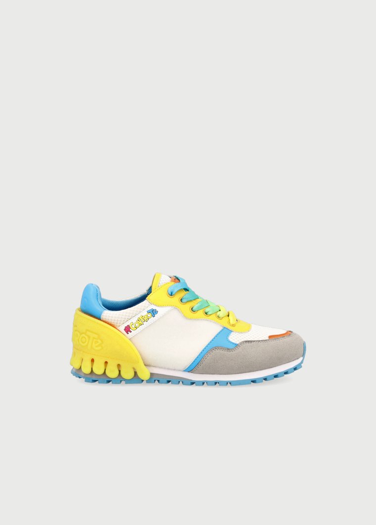 SNEAKERS - SPREADING/VELCRO WHITE/ORANGE
