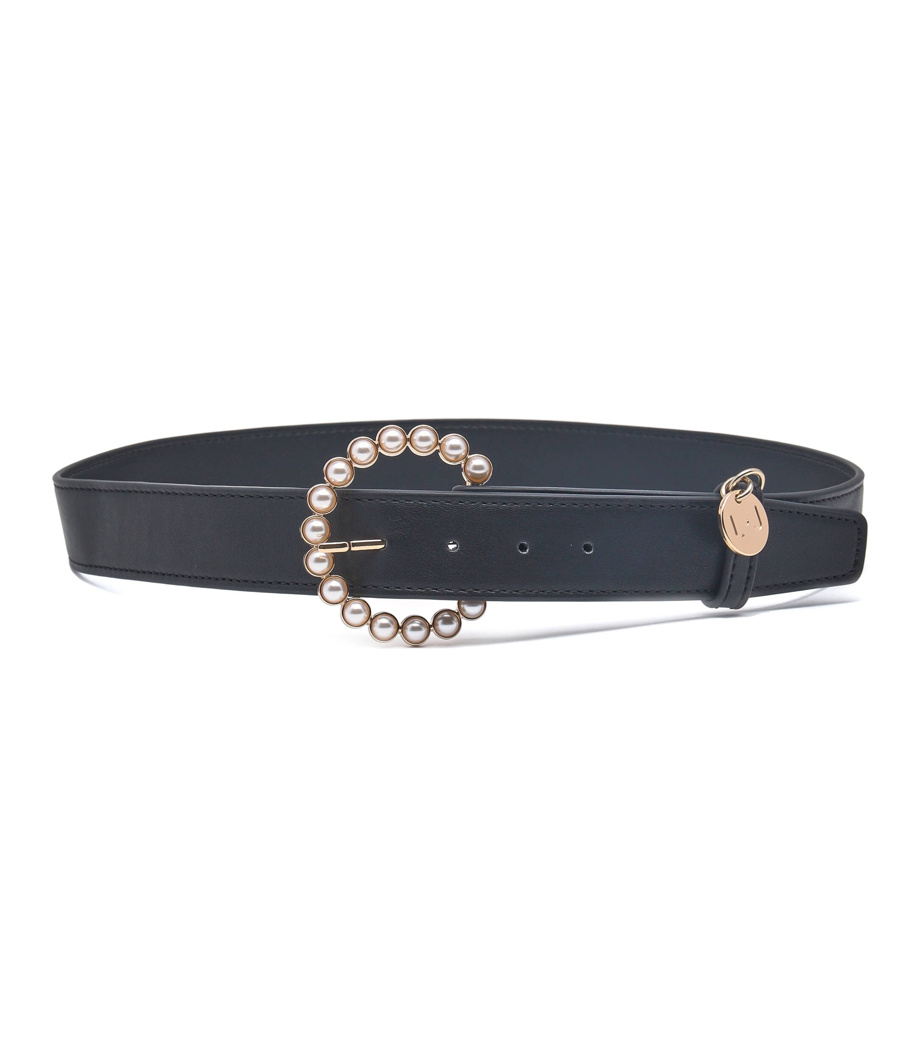 BELT - BLACK/PEARL