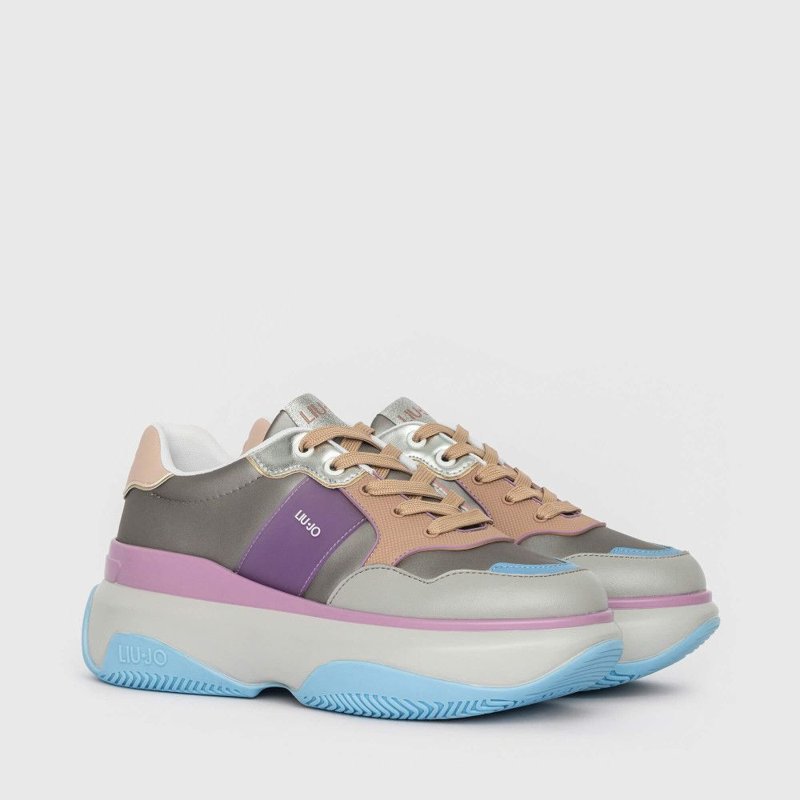 SNEAKERS - SAND/PURPLE