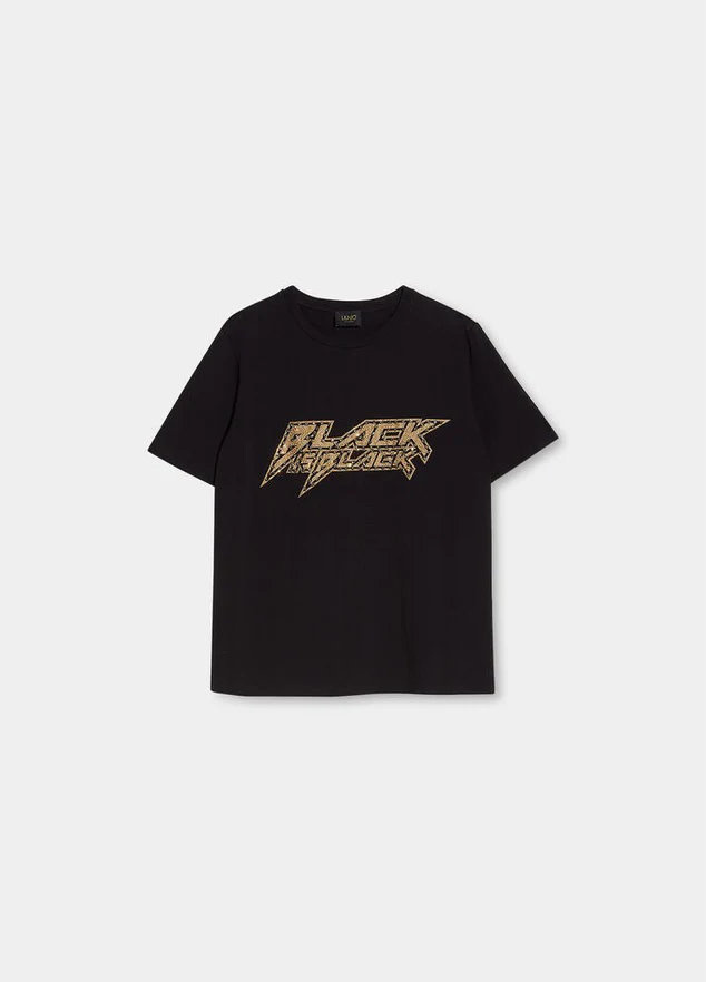 T-SHIRT - NERO/ORO
