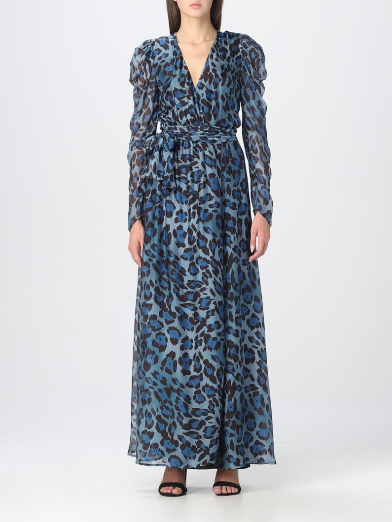 DRESS - BLUE WILD ANIMALIER