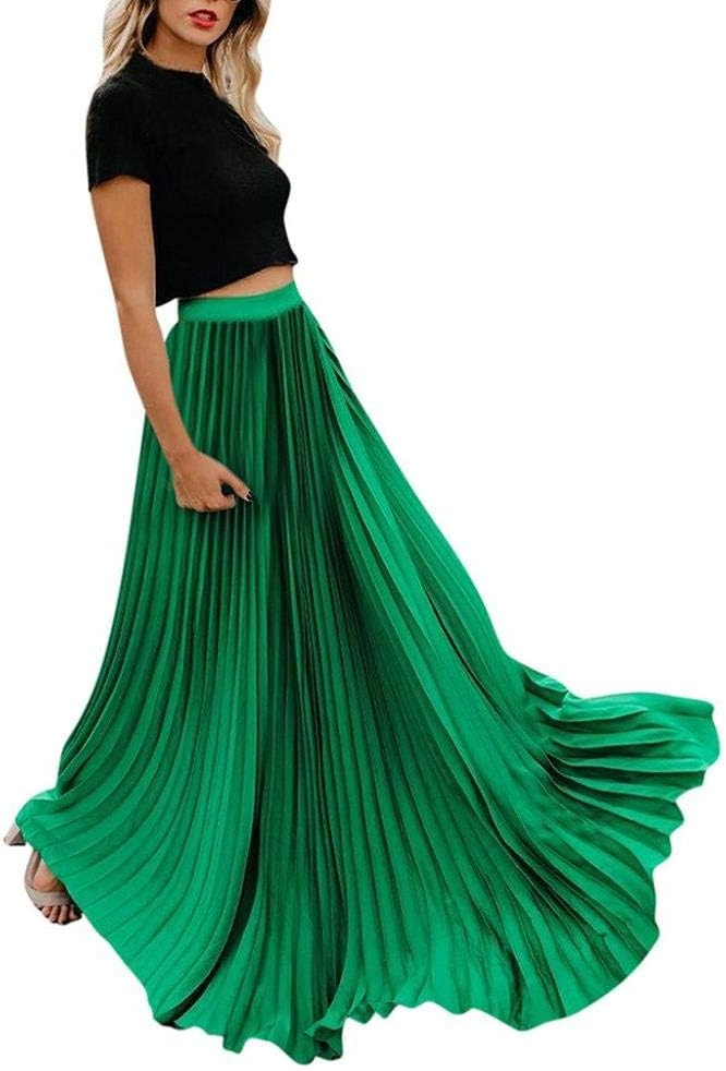 SKIRT - GREEN MET.