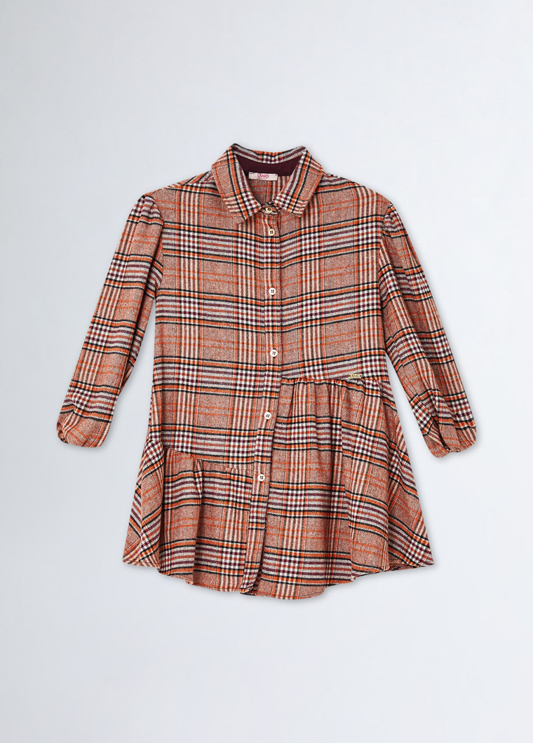 DRESS - TANGERINE CHECK