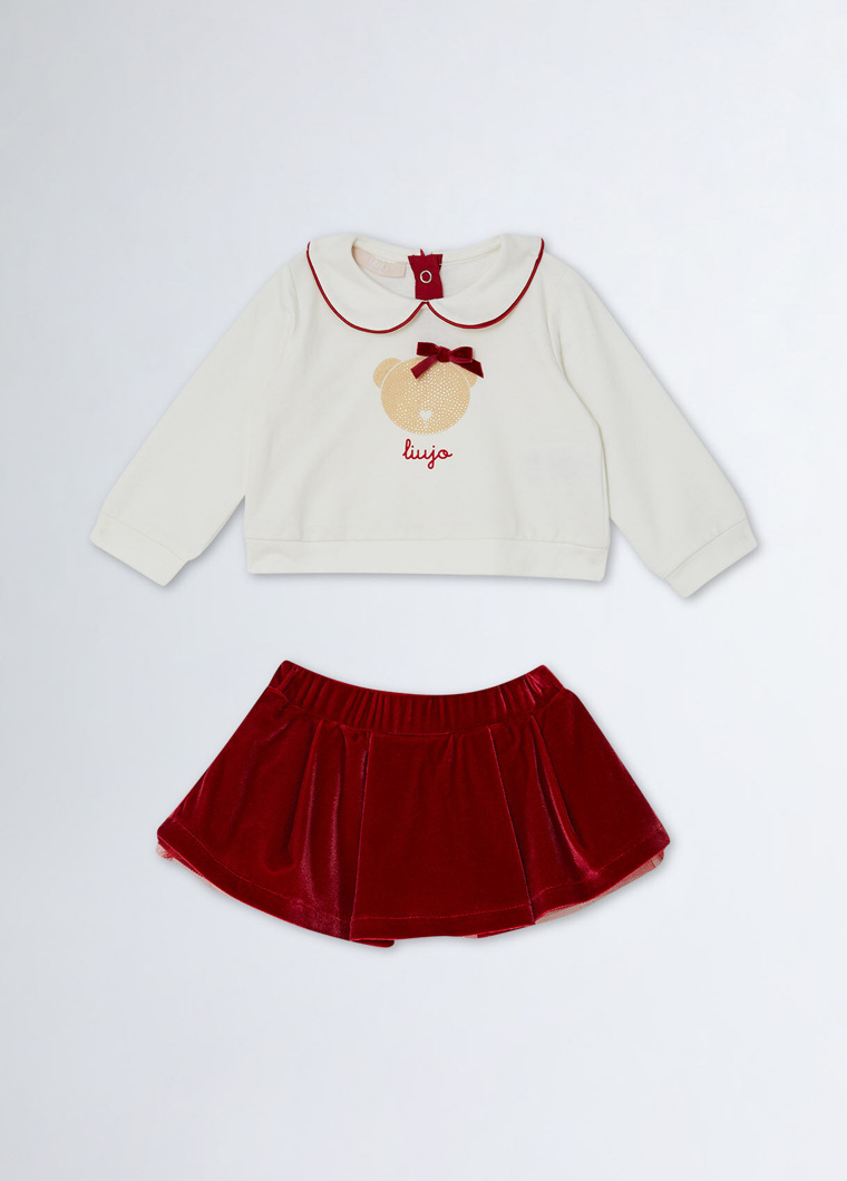 SKIRT - SNOW WHITE/RED TANGO