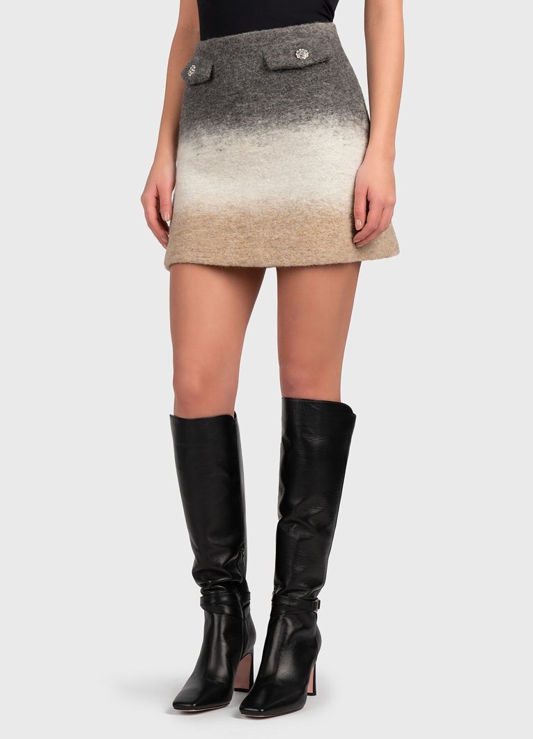 SKIRT - CAMEL/GRIGIO MEL.