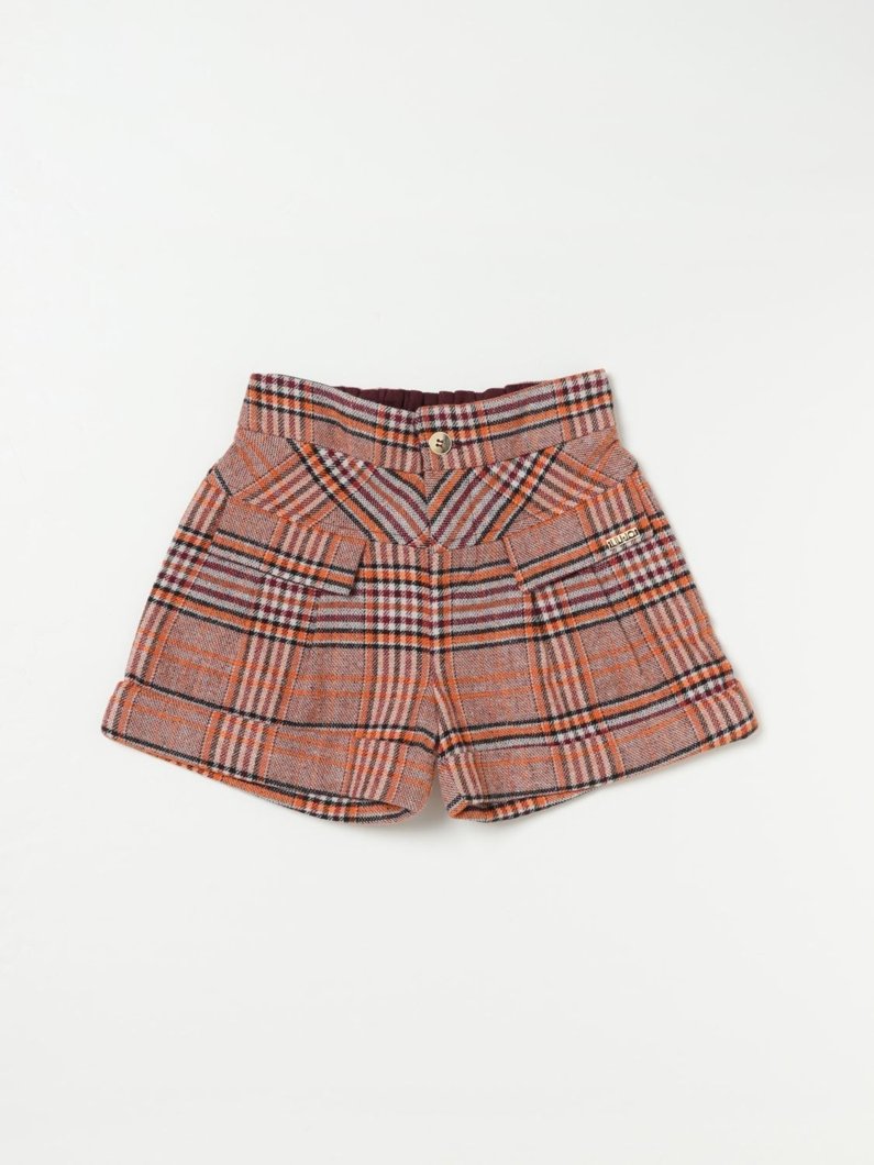 SHORTS - TANGERINE CHECK