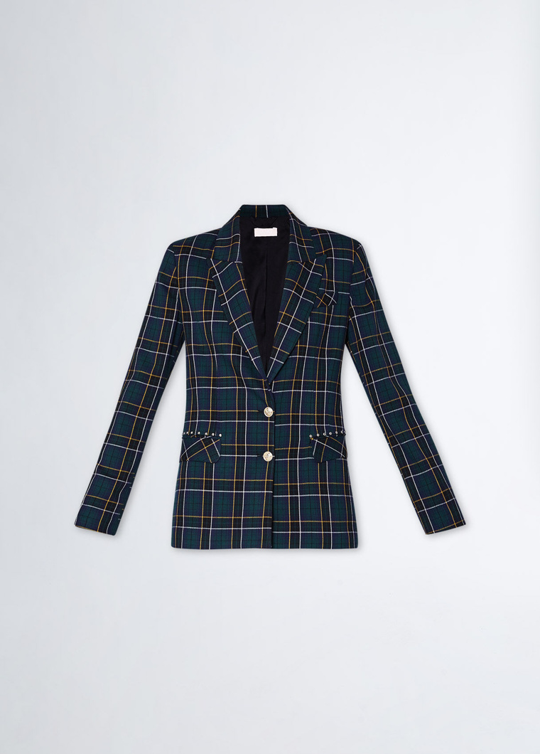 BLAZER - CHECK GREEN BRITISH