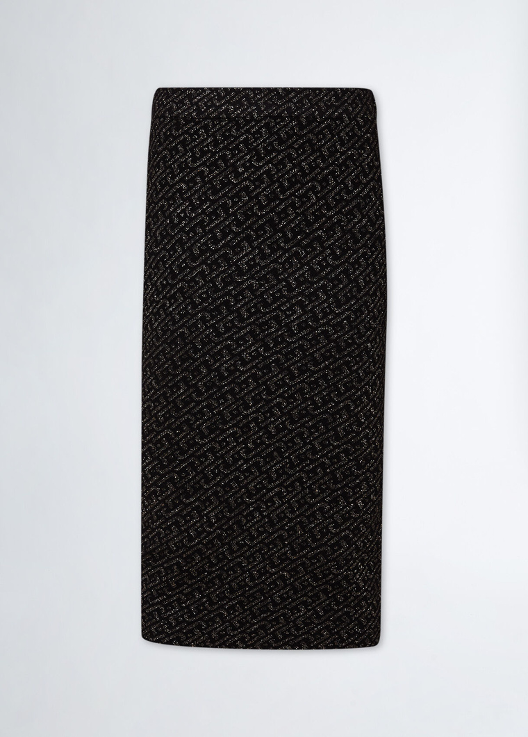 SKIRT - NERO/DARK GOLD