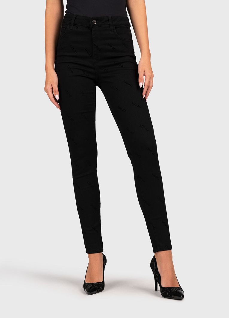 PANTS - DEN.BLACK STAIN WASH