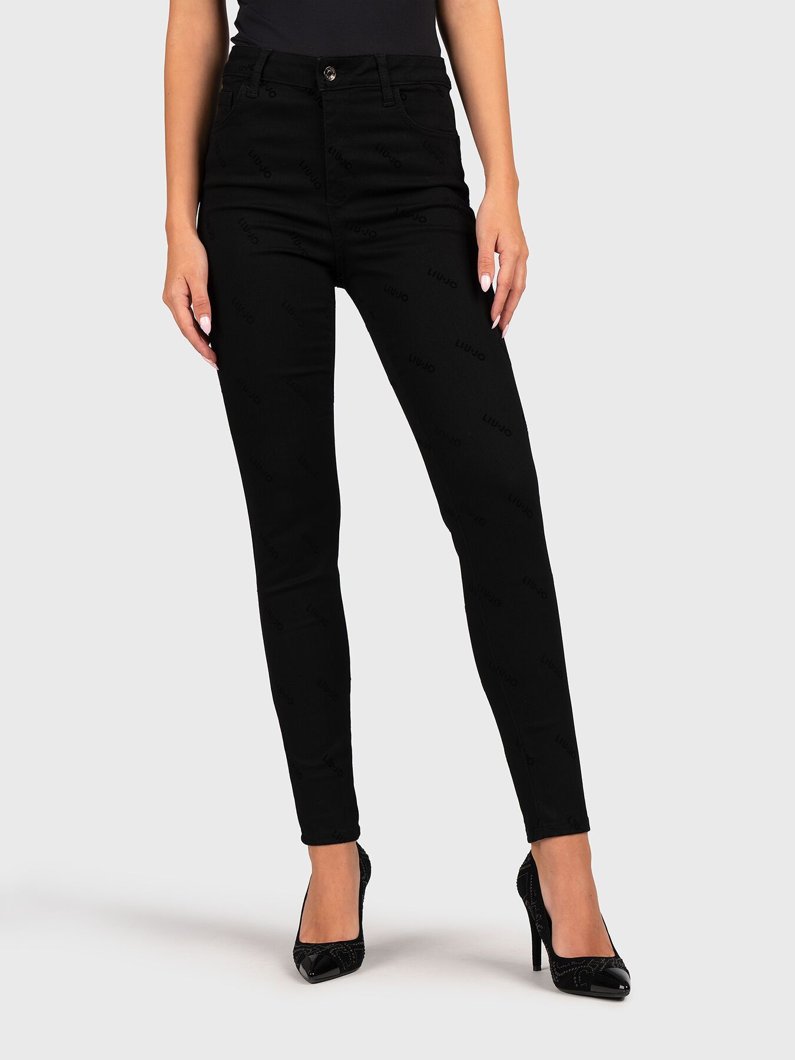 PANTS - DEN.BLACK STAIN WASH