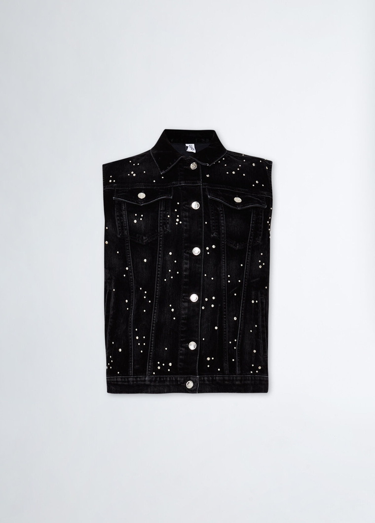 VEST - DEN.BLACK FLOCK PR.W