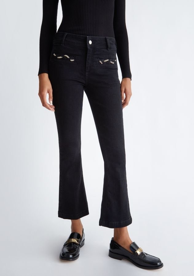 JEANS - DEN.BLACK IN BRAID W