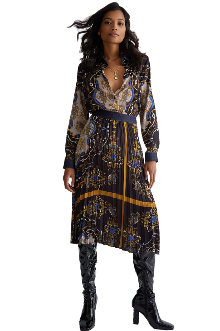 SKIRT - DEN.BLUE BAROQUE WAS