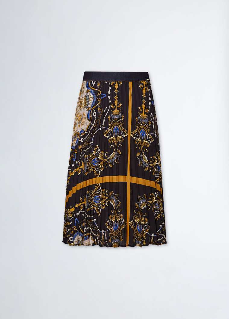 SKIRT - DEN.BLUE BAROQUE WAS