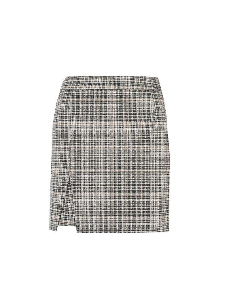 SKIRT - CHECK GRIGIO/NERO