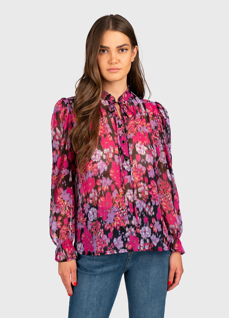 BLOUSE - FLEURS CHINE