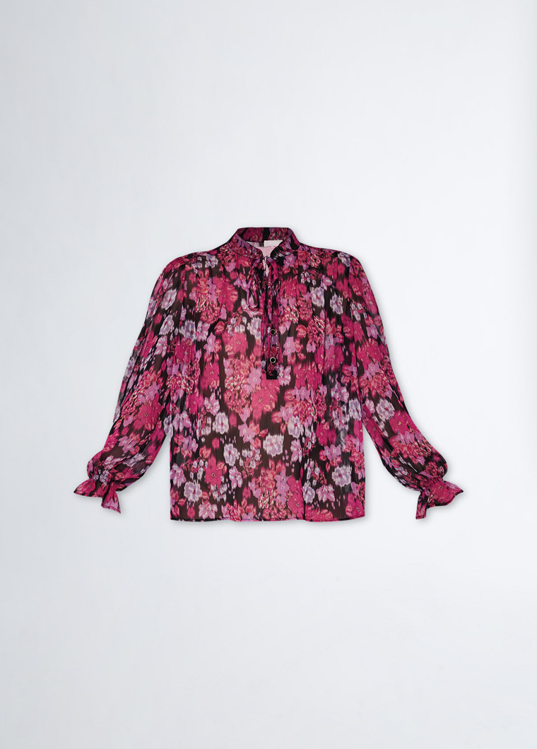 BLOUSE - FLEURS CHINE