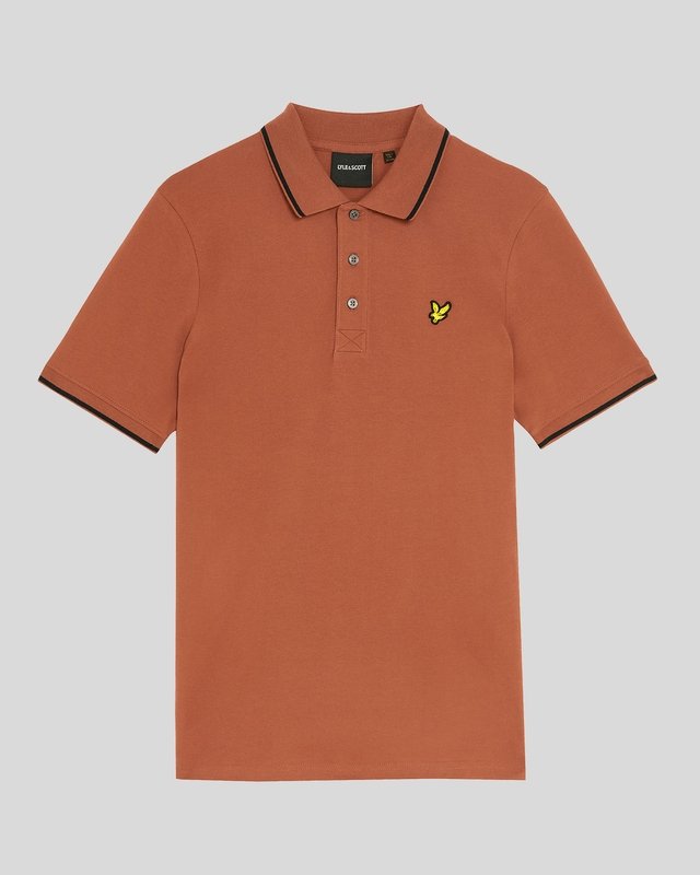 POLO SHORT SLEEVE - BRICK/ DARK NAVY