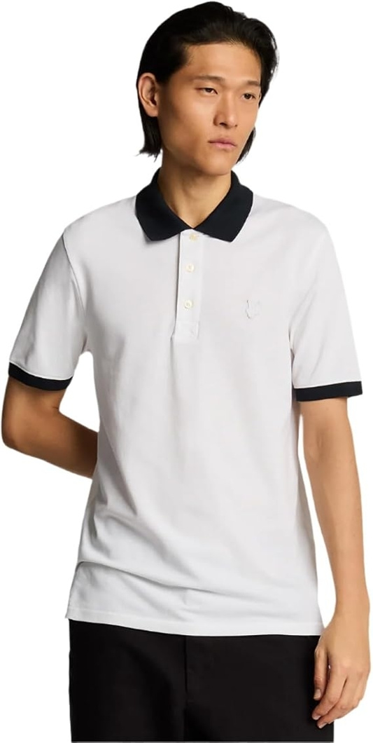 POLO - WHITE/ DARK NAVY