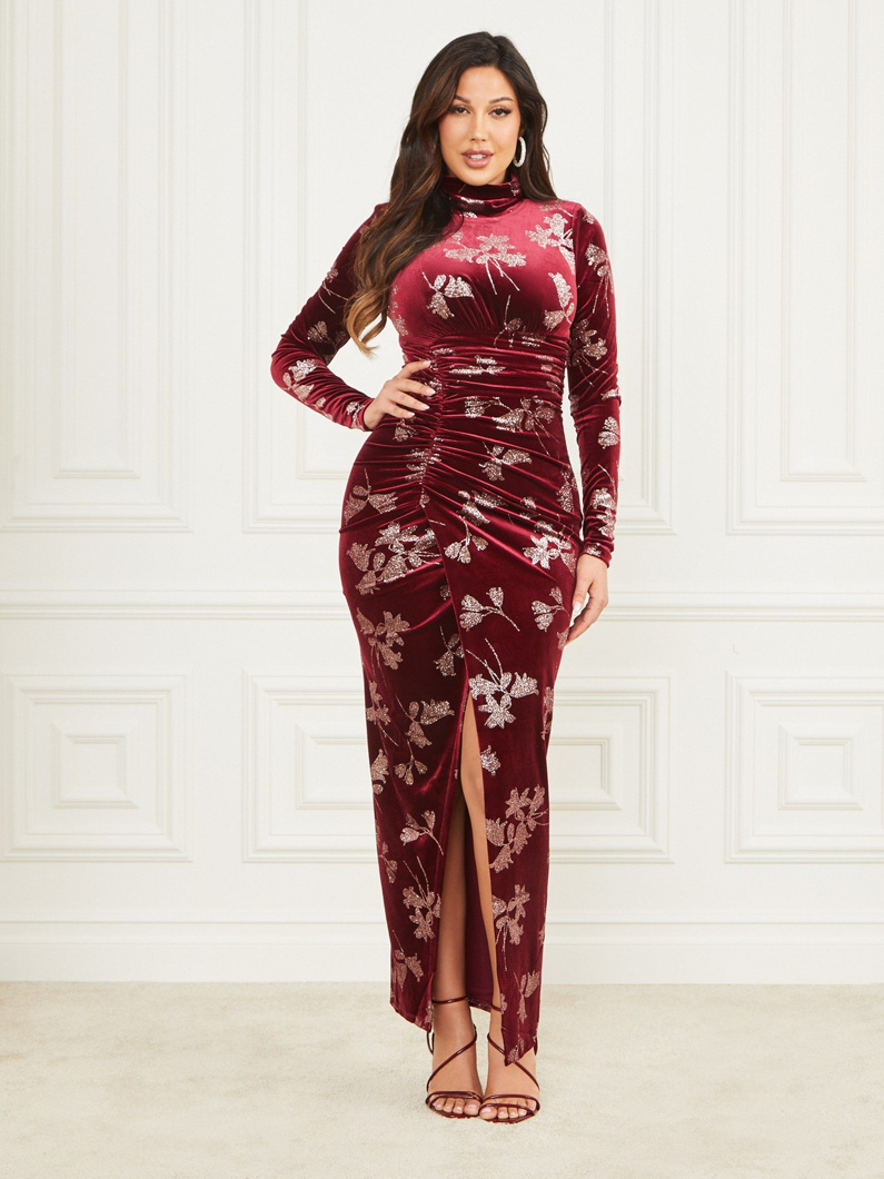 DRESS - PURPLE PETAL WITH RO
