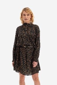 DRESS - BLACK/LEATHER BROWN