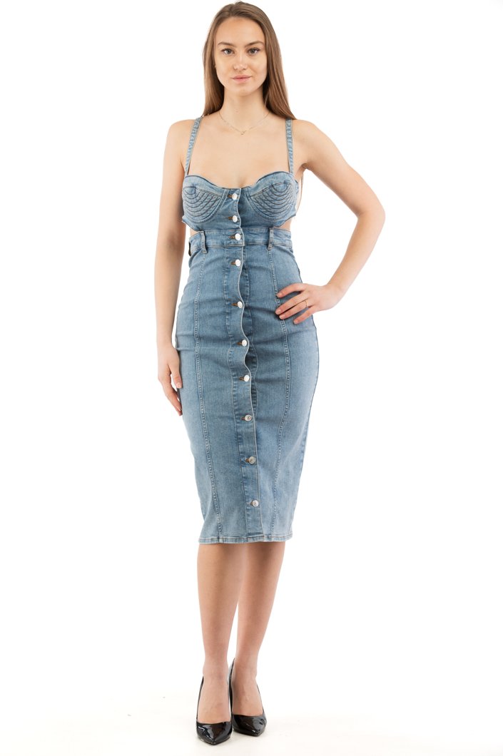 DRESS - MULTI BLUE