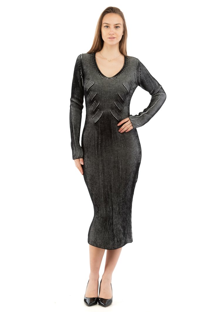 DRESS - MULTI BLACK