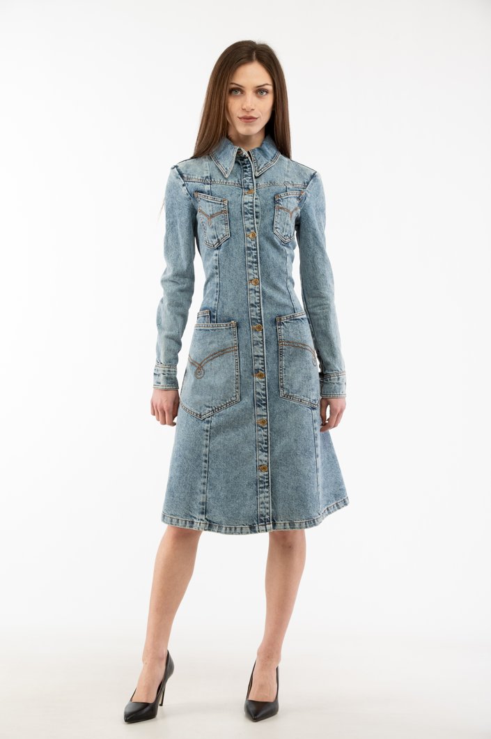 DRESS - MULTI BLUE