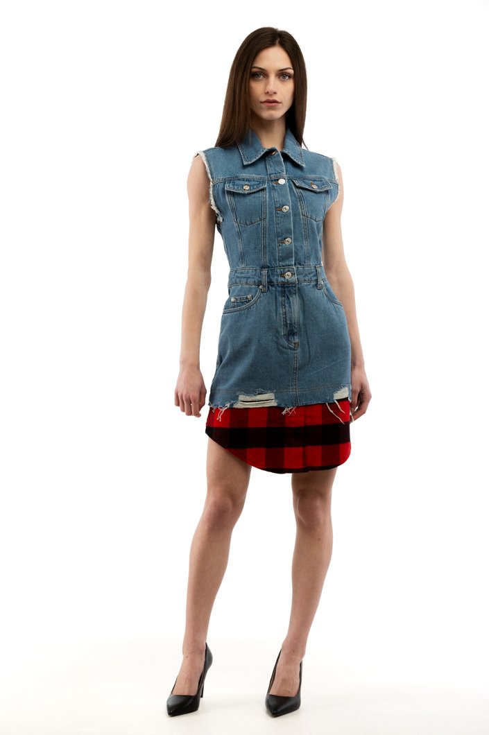 DRESS - MULTI BLUE