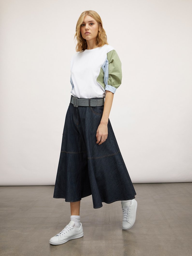 SKIRT - MID BLUE