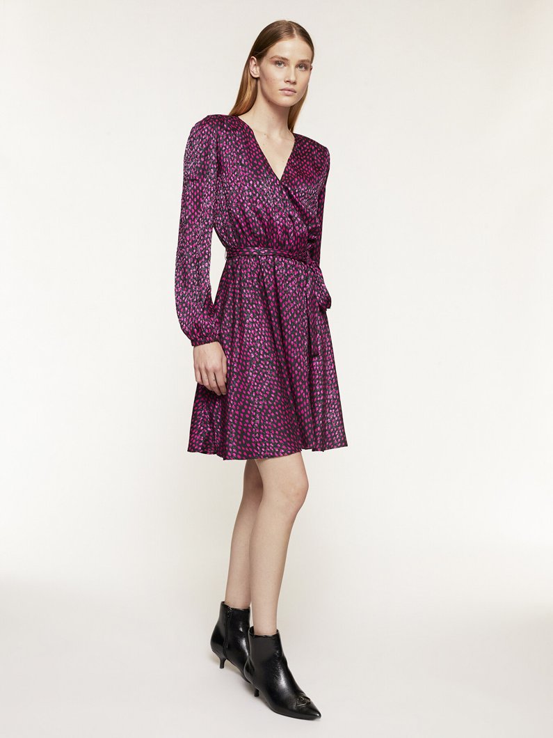 DRESS - NERO/FUCSIA