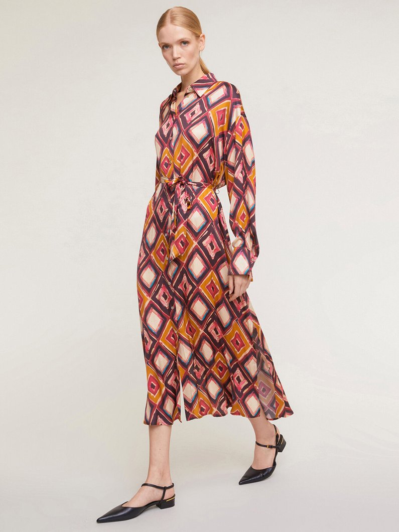 DRESS - CREMA/FUXIA