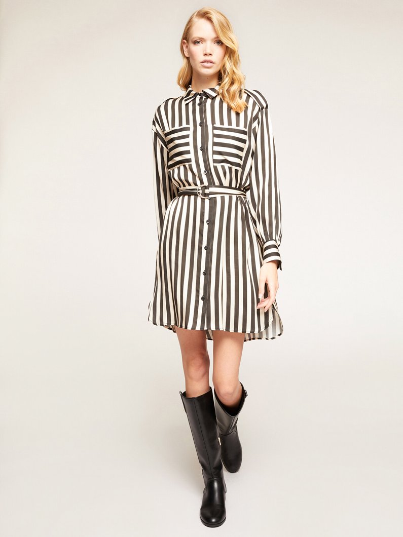 DRESS - NERO/PANNA