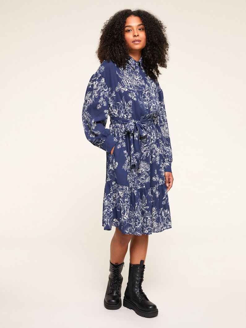 DRESS - BLU/BIANCO