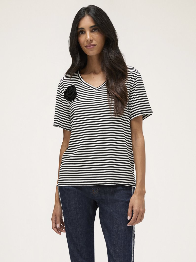 T-SHIRT - BLACK/WHITE STR