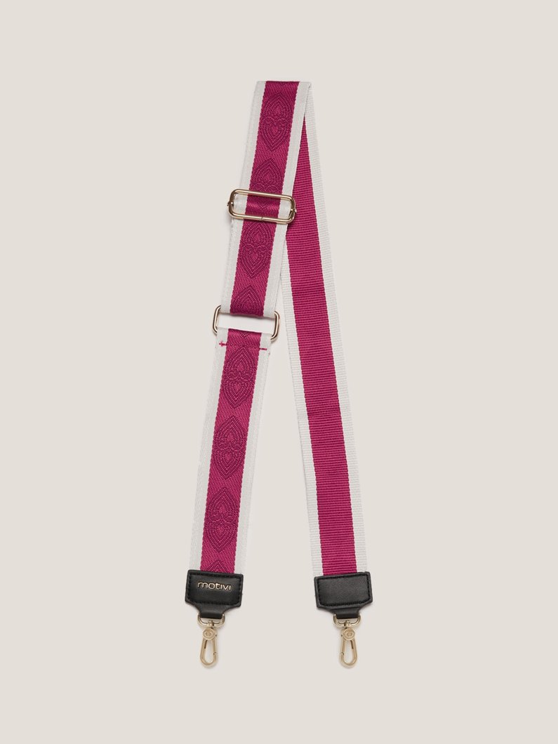 BAG HANDLE - FUXIA/OFF WHITE