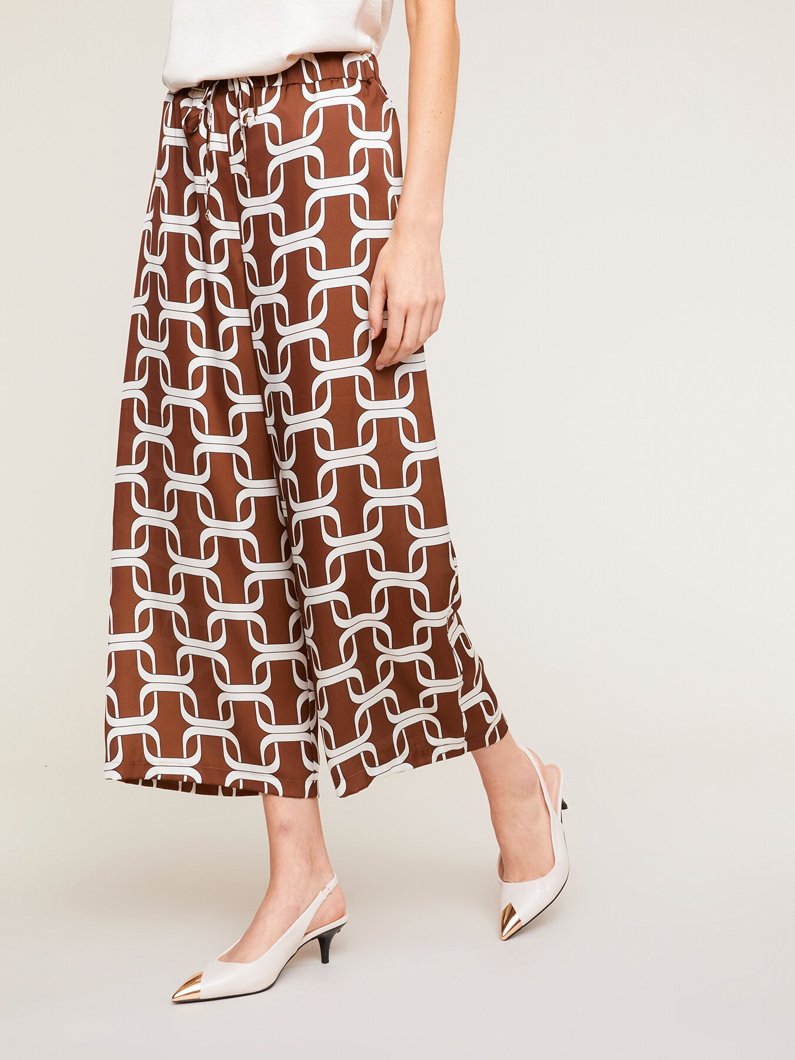 PANTS - MARRONE/BIANCO