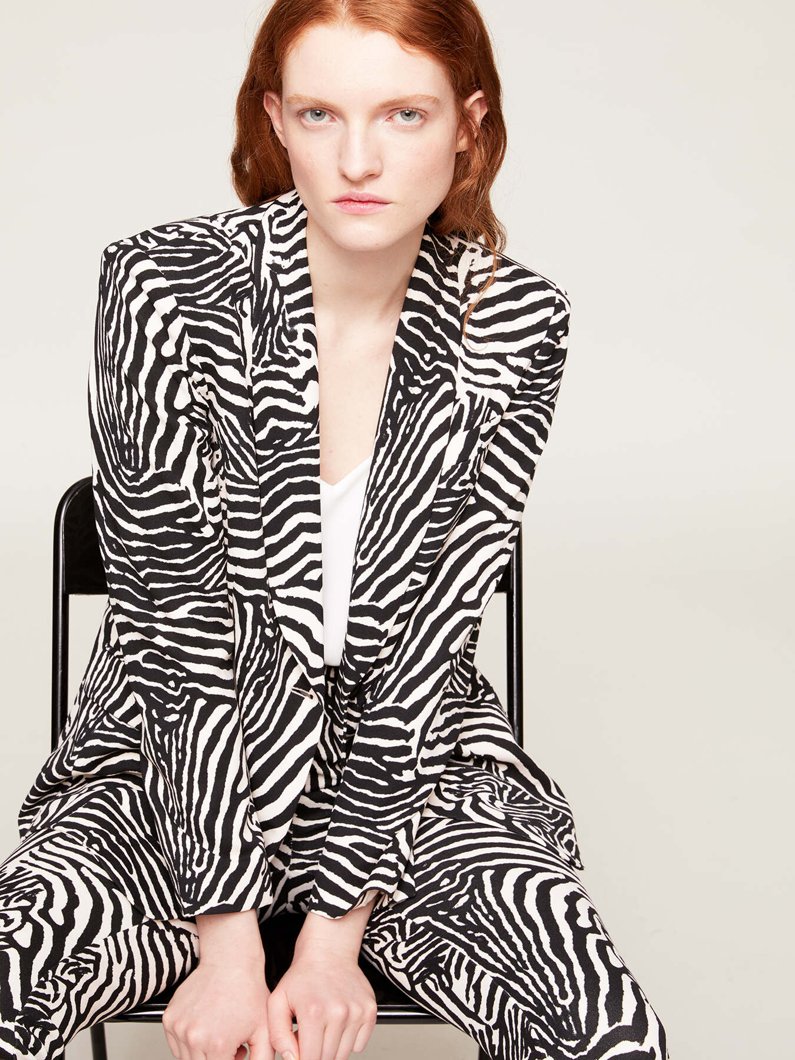 BLAZER - BLACK/CREAM