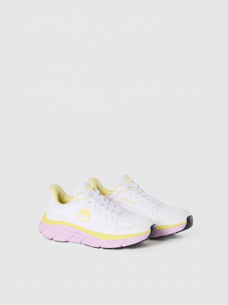 SNEAKERS - WHITE-LT YELLOW-LILAC