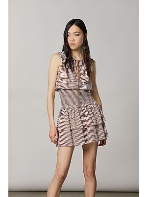 DRESS - BROWN VICHY